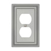 Sydney Satin Nickel Steel - 1 Duplex Wallplate - Wallplate Warehouse 150DNNB 070686014318 1 Duplex