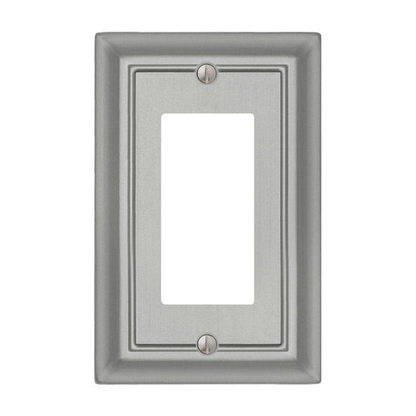 Sydney Satin Nickel Steel - 1 Rocker Wallplate - Wallplate Warehouse 150RNNB 070686014325 1 Rocker