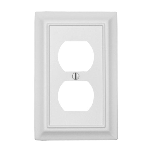 Sydney White Steel - 1 Duplex Wallplate - Wallplate Warehouse 150DWNB 070686014455 1 Duplex