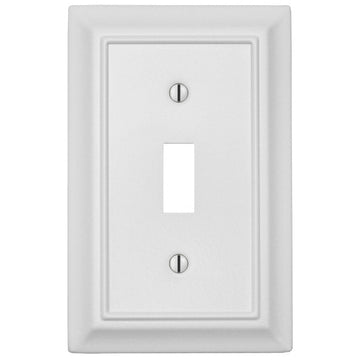 Sydney White Steel - 1 Toggle Wallplate - Wallplate Warehouse 150TWNB 070686014424 1 Toggle