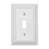 Sydney White Steel - 1 Toggle Wallplate - Wallplate Warehouse 150TWNB 070686014424 1 Toggle
