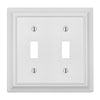 Sydney White Steel - 2 Toggle Wallplate - Wallplate Warehouse 150TTWNB 070686014431 2 Toggle