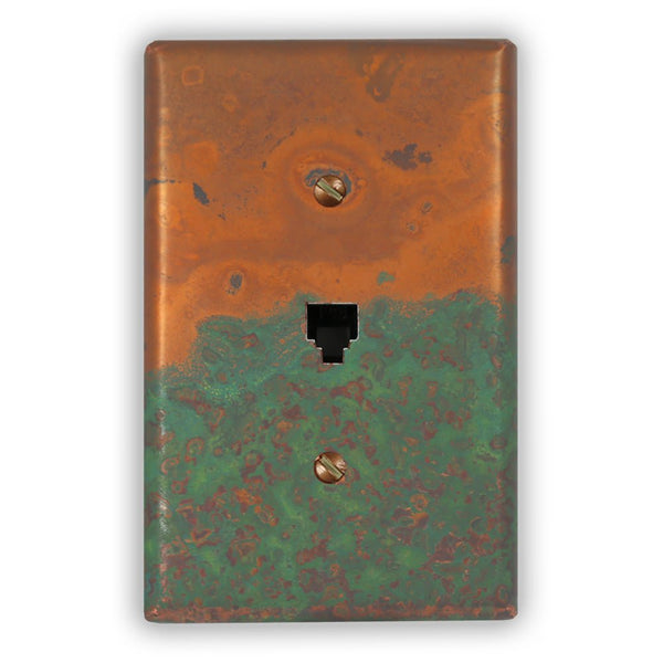 Verde Copper - 1 Phone Jack Wallplate - Wallplate Warehouse VERDCOP1PJ 819332026264