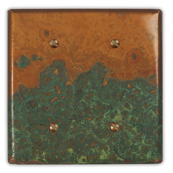 Verde Copper - 2 Blank Wallplate - Wallplate Warehouse VERDCOP2B 819332026240 2 Blank
