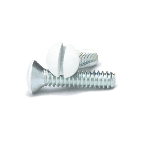 White 3/4 Inch Wallplate Screws - 10 Pack - Wallplate Warehouse PSW 070686393772 Screws
