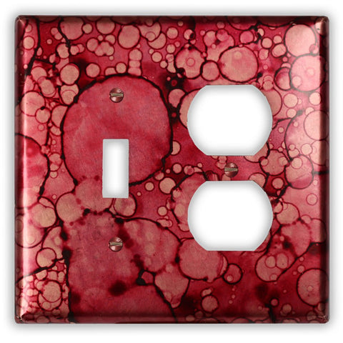 Wine Red Copper - 1 Toggle / 1 Duplex Wallplate - Wallplate Warehouse WIRDCOP1T1D 819332026929 1 Toggle / 1 Duplex