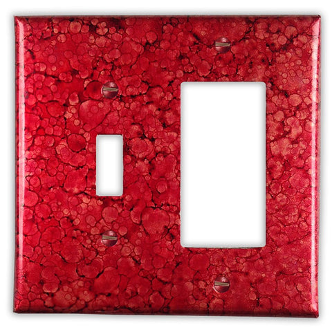 Wine Red Copper - 1 Toggle / 1 Rocker Wallplate - Wallplate Warehouse WIRDCOP1T1R 819332026912 1 Toggle / 1 Rocker