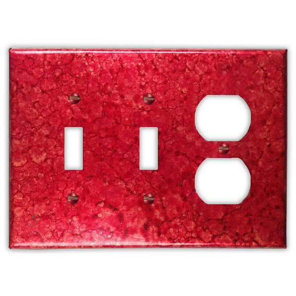 Wine Red Copper - 2 Toggle / 1 Duplex Wallplate - Wallplate Warehouse WIRDCOP2T1D 819332026950 2 Toggle / 1 Duplex