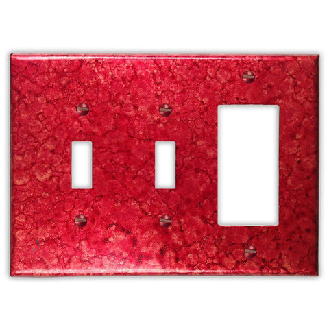 Wine Red Copper - 2 Toggle / 1 Rocker Wallplate - Wallplate Warehouse WIRDCOP2T1R 819332026943 2 Toggle / 1 Rocker