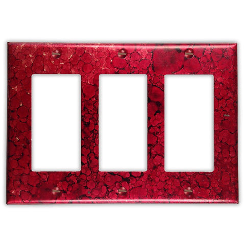 Wine Red Copper - 3 Rocker Wallplate - Wallplate Warehouse WIRDCOP3R 819332026882 3 Rocker