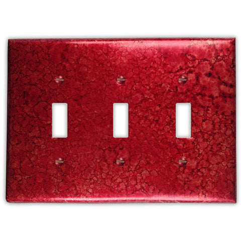 Wine Red Copper - 3 Toggle Wallplate - Wallplate Warehouse WIRDCOP3T 819332026837 3 Toggle