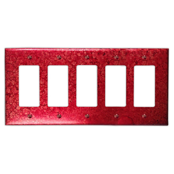 Wine Red Copper - 5 Rocker Wallplate - Wallplate Warehouse WIRDCOP5R 819332026905 5 Rocker