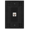 Wittick Black Iron Cast - 1 Phone Jack Wallplate - Wallplate Warehouse 81PHBI 070686012499 Phone Jacks