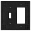Wittick Black Iron Cast - 1 Toggle / 1 Rocker Wallplate - Wallplate Warehouse 81TRBI - B 070686012475 1 Toggle / 1 Rocker