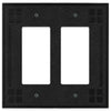 Wittick Black Iron Cast - 2 Rocker Wallplate - Wallplate Warehouse 81RRBI 070686012451 2 Rocker