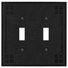 Wittick Black Iron Cast - 2 Toggle Wallplate - Wallplate Warehouse 81TTBI 070686012390 2 Toggle