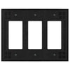 Wittick Black Iron Cast - 3 Rocker Wallplate - Wallplate Warehouse 81RRRBI - B 070686012468 3 Rocker