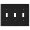 Wittick Black Iron Cast - 3 Toggle Wallplate - Wallplate Warehouse 81TTTBI 070686012406 3 Toggle