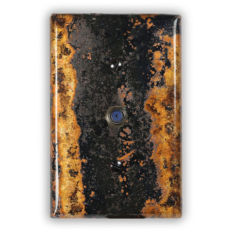 Zebra Copper - 1 Cable Jack Wallplate - Wallplate Warehouse ZEBRCOP1CJ 819332027247