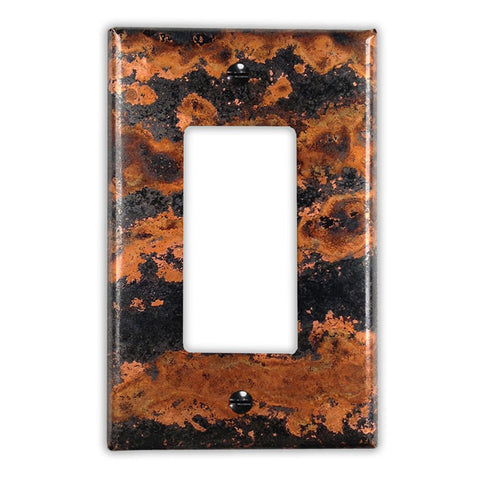 Zebra Copper - 1 Rocker Wallplate - Wallplate Warehouse ZEBRCOP1R 819332027100 1 Rocker