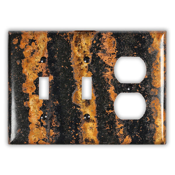 Zebra Copper - 2 Toggle / 1 Duplex Wallplate - Wallplate Warehouse ZEBRCOP2T1D 819332027193 2 Toggle / 1 Duplex