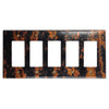 Zebra Copper - 5 Rocker Wallplate - Wallplate Warehouse ZEBRCOP5R 819332027148 5 Rocker