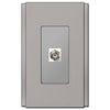 Zen Screwless Brushed Nickel Cast - 1 Cable Jack Wallplate - Wallplate Warehouse 245CXBN 070686580615 Cable Jacks
