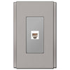 Zen Screwless Brushed Nickel Cast - 1 Phone Jack Wallplate - Wallplate Warehouse 245PHBN 070686580639 Phone Jacks