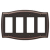 Sonoma Aged Bronze Steel - 4 Rocker Wallplate - Wallplate Warehouse