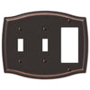 Sonoma Aged Bronze Steel - 2 Toggle / 1 Rocker Wallplate - Wallplate Warehouse