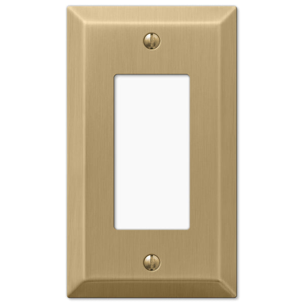 Century Brushed Bronze Steel - 1 Rocker Wallplate - Wallplate Warehouse