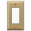 Century Brushed Bronze Steel - 1 Rocker Wallplate - Wallplate Warehouse