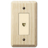 Contemporary Unfinished Ash Wood - 1 Phone Jack Wallplate - Wallplate Warehouse