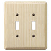Contemporary Unfinished Ash Wood - 2 Toggle Wallplate - Wallplate Warehouse