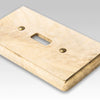 Contemporary Unfinished Ash Wood - 2 Toggle Wallplate