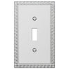 Greek Key Frosted Chrome Cast - 1 Toggle Wallplate - Wallplate Warehouse