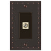 Rosa Aged Bronze Cast - 1 Cable Jack Wallplate - Wallplate Warehouse