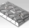 Diamond Plate Aluminum - 3 Toggle Wallplate