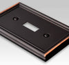 Chelsea Aged Bronze Steel - 1 Cable Jack Wallplate