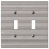 Chemal Frost Nickel Cast - 2 Toggle Wallplate - Wallplate Warehouse