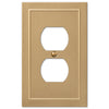 Bethany Brushed Bronze Cast - 1 Duplex Wallplate - Wallplate Warehouse