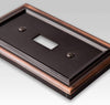 Continental Aged Bronze Cast - 3 Toggle Wallplate