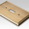 Metro Line Brushed Bronze Cast - 3 Toggle Wallplate