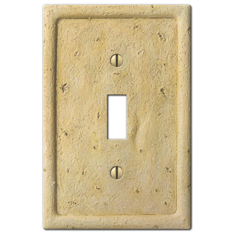 Faux Stone Ivory Resin - 1 Toggle Wallplate