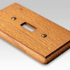 Contemporary Medium Oak Wood - 1 Phone Jack Wallplate
