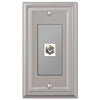 Continental Satin Nickel Cast - 1 Cable Jack Wallplate - Wallplate Warehouse