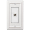 Continental White Cast - 1 Cable Jack Wallplate - Wallplate Warehouse