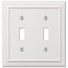 Continental White Cast - 2 Toggle Wallplate - Wallplate Warehouse