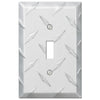 Diamond Plate Aluminum - 1 Toggle Wallplate - Wallplate Warehouse