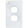 Paper-It Clear Screwless Plastic - 1 Duplex Outlet Wallplate - Wallplate Warehouse